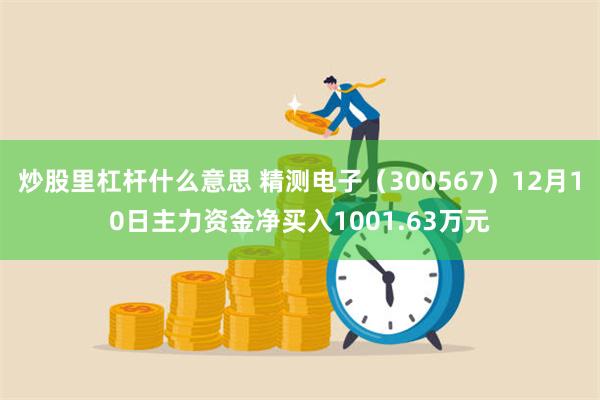 炒股里杠杆什么意思 精测电子（300567）12月10日主力资金净买入1001.63万元