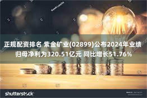 正规配资排名 紫金矿业(02899)公布2024年业绩 归母净利为320.51亿元 同比增长51.76%
