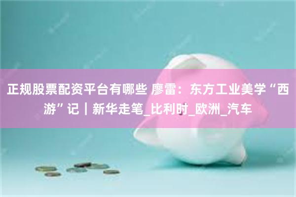 正规股票配资平台有哪些 廖雷：东方工业美学“西游”记｜新华走笔_比利时_欧洲_汽车