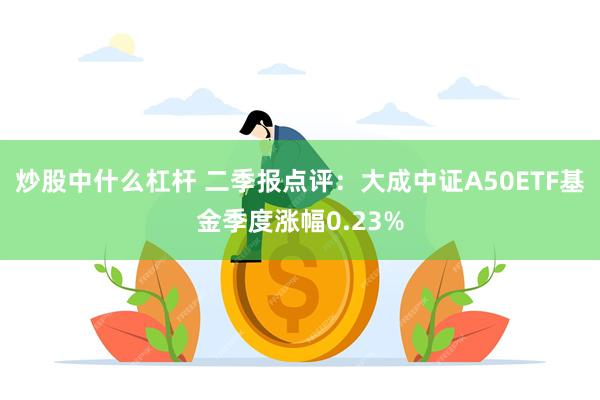 炒股中什么杠杆 二季报点评：大成中证A50ETF基金季度涨幅0.23%